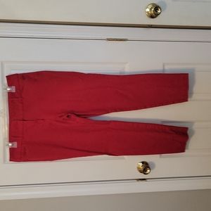 Loft Outlet bi-stretch skinny ankle pants red size 10